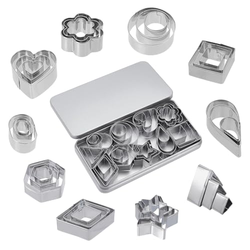 UNICRAFTALE Leder-Lochschneider-Werkzeug-Set, ca. 30 Stück, 10 Stile, 3 Größen, Herz, Stern, Blume, runde Hohlschneider, Werkzeug-Set, Edelstahl, Leder, Lochstanzer-Set für Lederhandwerk UNICRAFTALE Leder-Lochschneider-Werkzeug-Set, ca. 30 Stück, 10 Stile, 3 Größen, Herz, Stern, Blume, runde Hohlschneider, Werkzeug-Set, Edelstahl, Leder, Lochstanzer-Set für Lederhandwerk von UNICRAFTALE