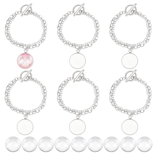 UNICRAFTALE Legierungsrohlinge Zur Lünette Armbänder Doppellagiges Mehrstrang-Armband DIY Rohlinge Armbänder Herstellung Set OT-Verschluss Blank Tablett Armreifen Armbandkette Blank DIY Armbänder UNICRAFTALE Legierungsrohlinge Zur Lünette Armbänder Doppellagiges Mehrstrang-Armband DIY Rohlinge Armbänder Herstellung Set OT-Verschluss Blank Tablett Armreifen Armbandkette Blank DIY Armbänder von UNICRAFTALE