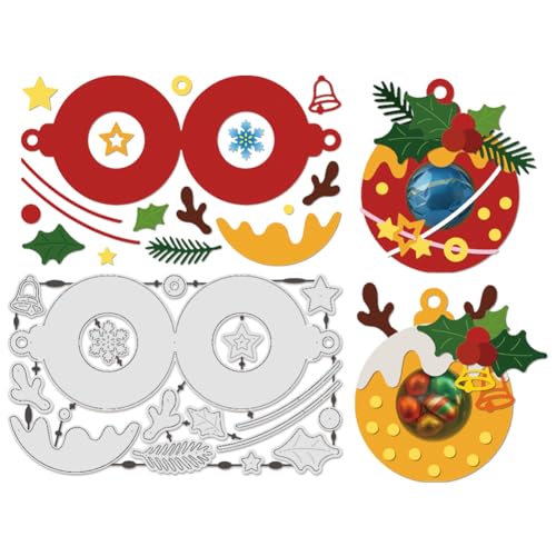 UNICRAFTALE Metall-Stanzformen, wiederverwendbar, Karbonstahl, Prägeschablonen für Weihnachten, Süßigkeiten, Clip, Rahmen, Schablonen für Kartenherstellung, Basteln, Scrapbooking, Weihnachtsdekoration von UNICRAFTALE