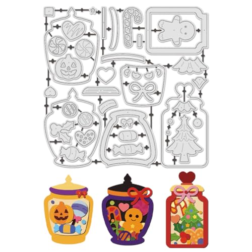 UNICRAFTALE Metall-Stanzformen für Halloween-Süßigkeitenglas für Kartenherstellung, Scrapbooking, Kürbis, Weihnachtsbaum, Prägeschablone für DIY-Fotoalbum, Basteln, Halloween-Dekoration UNICRAFTALE Metall-Stanzformen für Halloween-Süßigkeitenglas für Kartenherstellung, Scrapbooking, Kürbis, Weihnachtsbaum, Prägeschablone für DIY-Fotoalbum, Basteln, Halloween-Dekoration von UNICRAFTALE