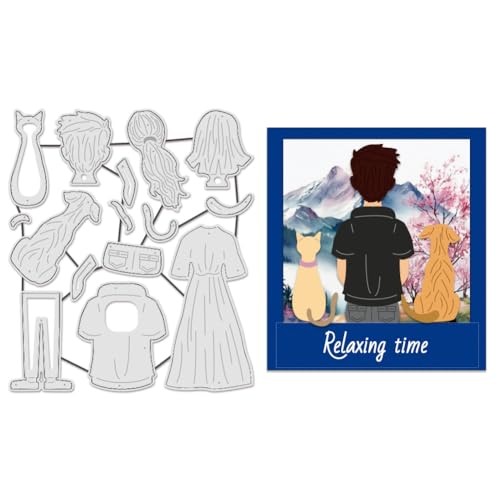 UNICRAFTALE Metall-Stanzformen für Kartenherstellung, für Damen, Herren, Katze, Hund, Stanzformen, Kleider, Kleidung, Prägeschablonen für Scrapbooking, Album, Papierkarten, Dekoration, DIY, 15 Stück UNICRAFTALE Metall-Stanzformen für Kartenherstellung, für Damen, Herren, Katze, Hund, Stanzformen, Kleider, Kleidung, Prägeschablonen für Scrapbooking, Album, Papierkarten, Dekoration, DIY, 15 Stück von UNICRAFTALE