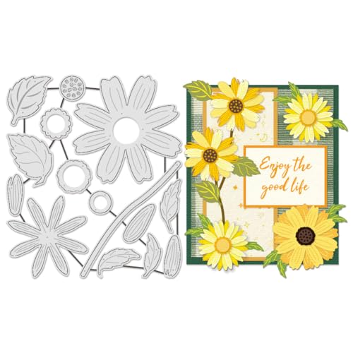 UNICRAFTALE Metall-Stanzformen mit Gänseblümchen-Motiv, für Kartenherstellung, Blätter und Blüten, Prägeschablonen, Vorlage, Erntedankfest, Weihnachten, Bastelform für DIY, Scrapbooking, Album UNICRAFTALE Metall-Stanzformen mit Gänseblümchen-Motiv, für Kartenherstellung, Blätter und Blüten, Prägeschablonen, Vorlage, Erntedankfest, Weihnachten, Bastelform für DIY, Scrapbooking, Album von UNICRAFTALE