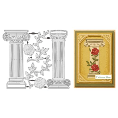 UNICRAFTALE Metall-Stanzformen mit römischen Säulen für Kartenherstellung, Rosen-Schutzschiene, Stanzschablonen für Bastelarbeiten, Fotoalbum, Karten, Scrapbooking, Dekoration, 6 Stück UNICRAFTALE Metall-Stanzformen mit römischen Säulen für Kartenherstellung, Rosen-Schutzschiene, Stanzschablonen für Bastelarbeiten, Fotoalbum, Karten, Scrapbooking, Dekoration, 6 Stück von UNICRAFTALE