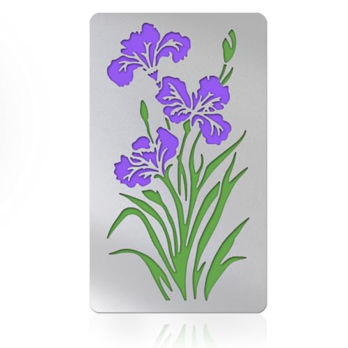 UNICRAFTALE Metallschablone, Irisblüte, Edelstahl, Malschablonen, Blumenblatt-Schablonen für Journaling, Vorlage für Holzschnitzerei, Zeichnen, Gravur, Scrapbooking, 1 Stück UNICRAFTALE Metallschablone, Irisblüte, Edelstahl, Malschablonen, Blumenblatt-Schablonen für Journaling, Vorlage für Holzschnitzerei, Zeichnen, Gravur, Scrapbooking, 1 Stück von UNICRAFTALE