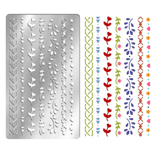 UNICRAFTALE Metallschablone Edelstahl Malschablonen Lange Randmusterschablone Für Journaling Wiederverwendbare Vorlage Zum Gravieren Zeichnen Scrapbooking Malen Holz Papier Stoff UNICRAFTALE Metallschablone Edelstahl Malschablonen Lange Randmusterschablone Für Journaling Wiederverwendbare Vorlage Zum Gravieren Zeichnen Scrapbooking Malen Holz Papier Stoff von UNICRAFTALE