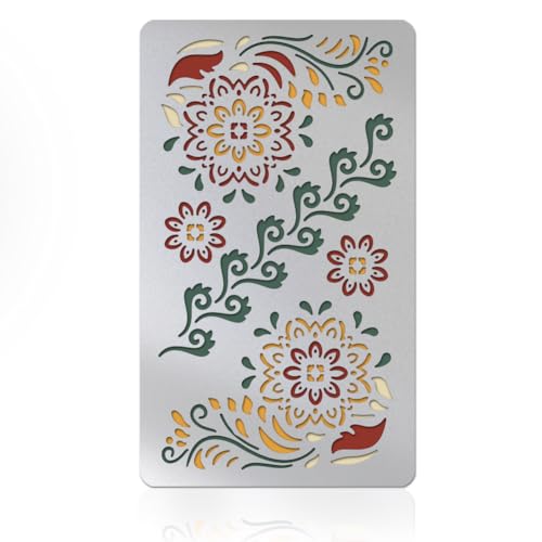UNICRAFTALE Metallschablone Gelockte Blumenschablone Edelstahl Malschablonen Blumenschablonen Vorlagen Für Journaling Vorlage Für Holzschnitzerei Zeichnung Gravur Scrapbooking von UNICRAFTALE