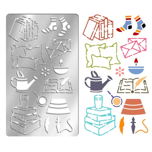 UNICRAFTALE Metallschablone Zum Lesen Leben Schablone Edelstahl Malschablonen Bücher Blumentöpfe Kissen Socken Wiederverwendbare Vorlage Zum Zeichnen Holz Papier Wanddekoration UNICRAFTALE Metallschablone Zum Lesen Leben Schablone Edelstahl Malschablonen Bücher Blumentöpfe Kissen Socken Wiederverwendbare Vorlage Zum Zeichnen Holz Papier Wanddekoration von UNICRAFTALE