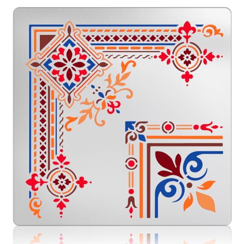 UNICRAFTALE Metallschablonen mit Blumenrand, für Holzverbrennung, Edelstahl, klassische wiederverwendbare Schablonen für DIY, Gravur, Malerei, Prägung, Journaling, Lesezeichen UNICRAFTALE Metallschablonen mit Blumenrand, für Holzverbrennung, Edelstahl, klassische wiederverwendbare Schablonen für DIY, Gravur, Malerei, Prägung, Journaling, Lesezeichen von UNICRAFTALE