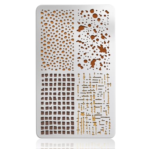 UNICRAFTALE Metallschablonen zum Basteln, Holzverbrennung, abstrakte Textur, Schablone, Edelstahl, wiederverwendbar, Ziegelschablone, Schichtung, Holzschnitzerei-Schablone für DIY, Scrapbooking UNICRAFTALE Metallschablonen zum Basteln, Holzverbrennung, abstrakte Textur, Schablone, Edelstahl, wiederverwendbar, Ziegelschablone, Schichtung, Holzschnitzerei-Schablone für DIY, Scrapbooking von UNICRAFTALE
