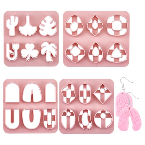 UNICRAFTALE Modelliermassen-Ausstecher, 4 Stile, Blatt-Polymer-Ton-Werkzeuge, Blumen-Ton-Ausstecher-Set für Fenster, Ton, Ohrringe, Schmuckherstellung, Polymer-Schmuck, 4 Stück UNICRAFTALE Modelliermassen-Ausstecher, 4 Stile, Blatt-Polymer-Ton-Werkzeuge, Blumen-Ton-Ausstecher-Set für Fenster, Ton, Ohrringe, Schmuckherstellung, Polymer-Schmuck, 4 Stück von UNICRAFTALE