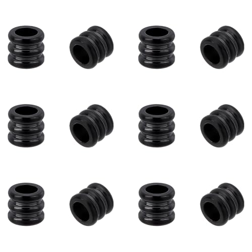 UNICRAFTALE Paracord-Säulen-Perlen aus Edelstahl, Abstandshalter, europäische große Löcher, schwarze gerillte Säulen, lose Perlen für Halsketten, Armbänder, Schmuckherstellung, 4,5 x 5 mm, 15 Stück UNICRAFTALE Paracord-Säulen-Perlen aus Edelstahl, Abstandshalter, europäische große Löcher, schwarze gerillte Säulen, lose Perlen für Halsketten, Armbänder, Schmuckherstellung, 4,5 x 5 mm, 15 Stück von UNICRAFTALE