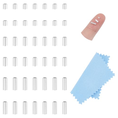 UNICRAFTALE Röhrenperlen in 3 Größen, 925er-Sterlingsilber, Röhren-Quetschperlen, Abstandshalter, Metallstiftperlen, Ring, Makramee-Perlen, DIY-Halskette für Schmuckherstellung, Zubehör, ca. 45 Stück UNICRAFTALE Röhrenperlen in 3 Größen, 925er-Sterlingsilber, Röhren-Quetschperlen, Abstandshalter, Metallstiftperlen, Ring, Makramee-Perlen, DIY-Halskette für Schmuckherstellung, Zubehör, ca. 45 Stück von UNICRAFTALE