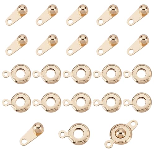 UNICRAFTALE Schnappverschlüsse, 18 Karat vergoldet, runde Kugel- und Sockel-Schnappverschluss, Armband-Verschlüsse, Verbindungsstück, Schmuck für Halskette, Schmuckherstellung, 14 mm lang, 10 Sets UNICRAFTALE Schnappverschlüsse, 18 Karat vergoldet, runde Kugel- und Sockel-Schnappverschluss, Armband-Verschlüsse, Verbindungsstück, Schmuck für Halskette, Schmuckherstellung, 14 mm lang, 10 Sets von UNICRAFTALE