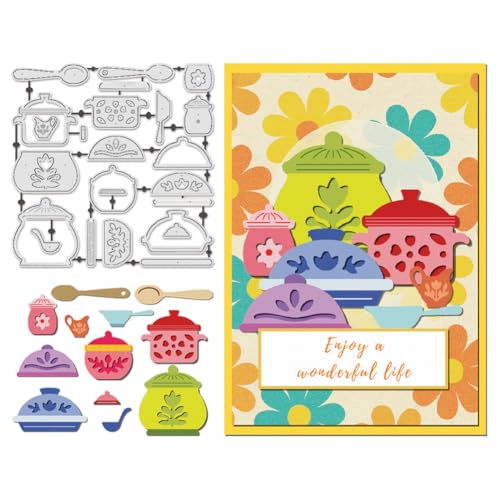 UNICRAFTALE Stanzformen für Bastelarbeiten, Küchenzubehör, Metall, für Kartenherstellung, Schüssel, Karbonstahl, kleine Tiere, Prägepapier-Stanzschablonen für Scrapbooking, Fotoalbum, 24 Stück von UNICRAFTALE