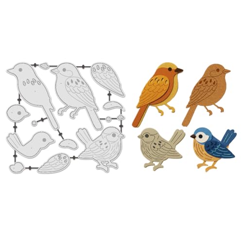 UNICRAFTALE Stanzformen mit Vögeln für Kartenherstellung, Tier-Stanzformen, Metall-Stanzformen für Notizbuch, Scrapbooking, Federschablone, DIY, Prägepapier, Album, Basteldekoration von UNICRAFTALE