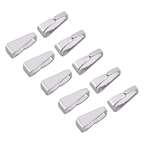 UNICRAFTALE Über 100 Stück 2.5 mm Breit Edelstahl Snap On Bails, Mental Pinch Clip Verschluss Kaution， Haken Anhänger Komponenten Für Armbänder Charme Schmuck Basteln von UNICRAFTALE