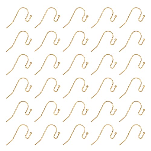 UNICRAFTALE Über 100 Stück 304 Edelstahl Ohrring Haken Golden Ohrhaken 0.6mm Pin DIY Ohrringe Haken Metall Ohrring Haken Für DIY Ohrringe Schmuckherstellung von UNICRAFTALE