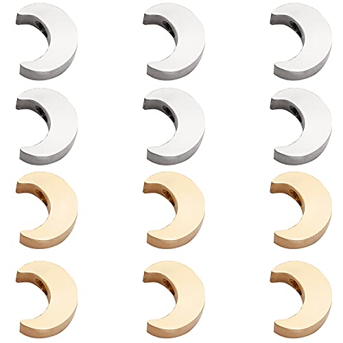 UNICRAFTALE Über 12pcs 2 Farben Mond Lose Perlen Edelstahl Metallperlen 1.8mm Loch Spacer Bead Für DIY Armbänder Halsketten Schmuckherstellung 8mm Golden Und Edelstahl Farbe UNICRAFTALE Über 12pcs 2 Farben Mond Lose Perlen Edelstahl Metallperlen 1.8mm Loch Spacer Bead Für DIY Armbänder Halsketten Schmuckherstellung 8mm Golden Und Edelstahl Farbe von UNICRAFTALE