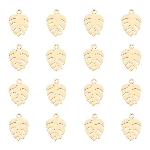 UNICRAFTALE Über 16Stk Golden Monstera Blatt Charms Edelstahl Blatt Anhänger 1mm Kleines Loch Metall Blatt Anhänger Für DIY Halsketten Armband Ohrring DIY Schmuckherstellung UNICRAFTALE Über 16Stk Golden Monstera Blatt Charms Edelstahl Blatt Anhänger 1mm Kleines Loch Metall Blatt Anhänger Für DIY Halsketten Armband Ohrring DIY Schmuckherstellung von UNICRAFTALE