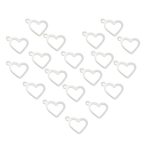 UNICRAFTALE Über 200 Stück Herz Edelstahl Charms Open Heart Floating Anhänger Hollow Charms Für DIY Schmuck Armbänder Halskette Herstellung 10x14x0.8mm, Loch 1 mm UNICRAFTALE Über 200 Stück Herz Edelstahl Charms Open Heart Floating Anhänger Hollow Charms Für DIY Schmuck Armbänder Halskette Herstellung 10x14x0.8mm, Loch 1 mm von UNICRAFTALE