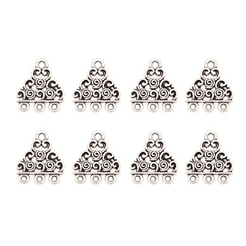 UNICRAFTALE Über 50 Stück Dreieck Anhänger Alloy Kronleuchter Komponenten Links Antique Silver Tone Charm Links Für Halskette Dangle Ohrringherstellung von UNICRAFTALE