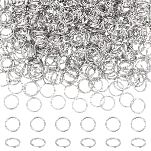 UNICRAFTALE Über 500pcs Split Ringe Edelstahl Jump Ring 8mm Metall Split Schlüsselbund Spaltring Sprungring Kettenring Für Schmuckherstellung Edelstahl Farbe von UNICRAFTALE