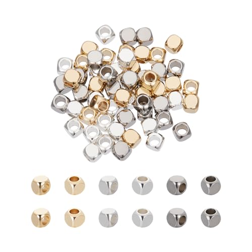 UNICRAFTALE Über 60pcs 3 Farben Würfelperlen Edelstahl Quadratische Perlen Großes Loch Perlen Für Schmuckherstellung 2mm Loch UNICRAFTALE Über 60pcs 3 Farben Würfelperlen Edelstahl Quadratische Perlen Großes Loch Perlen Für Schmuckherstellung 2mm Loch von UNICRAFTALE