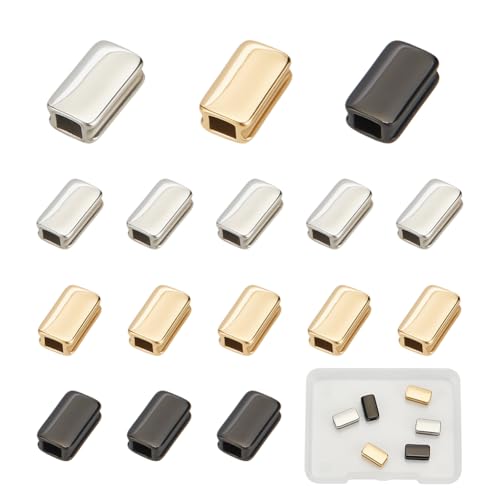 UNICRAFTALE Über 6pcs 3 Farben Rechteckperlen Edelstahl Lose Perlen 11mm Metallperle Für DIY Armbänder Halsketten Schmuckherstellung, Loch 2.5x3 mm UNICRAFTALE Über 6pcs 3 Farben Rechteckperlen Edelstahl Lose Perlen 11mm Metallperle Für DIY Armbänder Halsketten Schmuckherstellung, Loch 2.5x3 mm von UNICRAFTALE