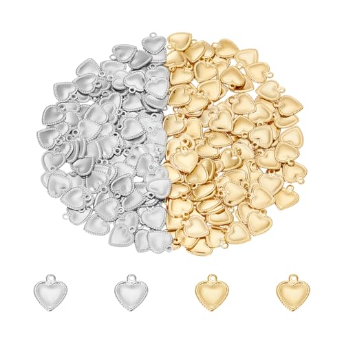 UNICRAFTALE Ca. 200 Stk 2 Farben Herz Anhänger 201/304 Edelstahl Heart Charms 1/1.2 mm Kleines Loch Herz Anhänger 10mm Kleine Valentinstag Charms Für DIY Halsketten Armband Ohrring Schmuckherstellung UNICRAFTALE Ca. 200 Stk 2 Farben Herz Anhänger 201/304 Edelstahl Heart Charms 1/1.2 mm Kleines Loch Herz Anhänger 10mm Kleine Valentinstag Charms Für DIY Halsketten Armband Ohrring Schmuckherstellung von UNICRAFTALE