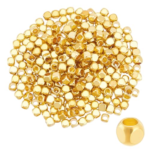 UNICRAFTALE Würfelförmige Abstandshalter-Perlen, goldfarben, Metallperlen, lose Perlen, große quadratische Perlen, großes Loch, lose Perlen für Armband, Halskette, Schmuckherstellung, DIY, Basteln UNICRAFTALE Würfelförmige Abstandshalter-Perlen, goldfarben, Metallperlen, lose Perlen, große quadratische Perlen, großes Loch, lose Perlen für Armband, Halskette, Schmuckherstellung, DIY, Basteln von UNICRAFTALE