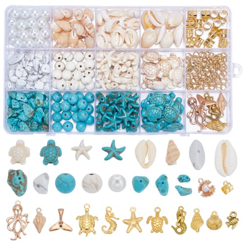 UNICRAFTALE über 500 Stück Ozean Seestern Perlen Metall Anhänger Türkisfarbene Perlen Muscheln Schildkröten Perlen Sommer Strand Perlen Kugelperlen Goldene Meerestier Perlen Für Die Schmuckherstellung UNICRAFTALE über 500 Stück Ozean Seestern Perlen Metall Anhänger Türkisfarbene Perlen Muscheln Schildkröten Perlen Sommer Strand Perlen Kugelperlen Goldene Meerestier Perlen Für Die Schmuckherstellung von UNICRAFTALE