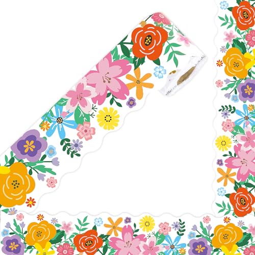 20 m Pinnwand-Bordüre, Blumen-Pinnwand-Dekorationen, gewellte Bordüre, gerollte Bordüren, Klassenzimmer, Bulletin für Schulanfang, Büro, Klassenzimmer, Dekoration 20 m Pinnwand-Bordüre, Blumen-Pinnwand-Dekorationen, gewellte Bordüre, gerollte Bordüren, Klassenzimmer, Bulletin für Schulanfang, Büro, Klassenzimmer, Dekoration von UNIIDECO