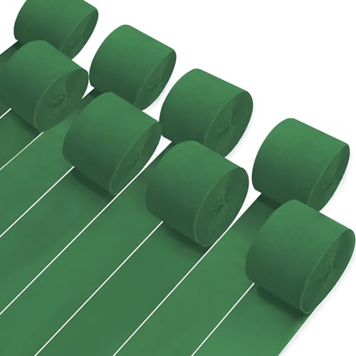 8 Rollen Krepppapier-Luftschlangen, Jägergrüne Luftschlangen, Party-Dekorationen für Babyparty, Brautparty, Hochzeit, Dschungel, Dinosaurier-Thema, Geburtstag, Weihnachten, Dekorationen 8 Rollen Krepppapier-Luftschlangen, Jägergrüne Luftschlangen, Party-Dekorationen für Babyparty, Brautparty, Hochzeit, Dschungel, Dinosaurier-Thema, Geburtstag, Weihnachten, Dekorationen von UNIIDECO