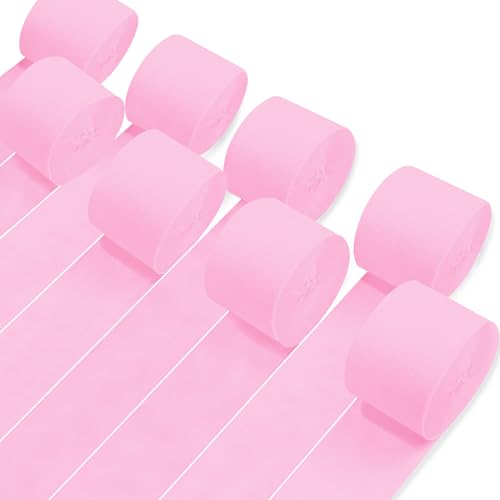 8 Rollen Krepppapier-Luftschlangen, hellrosa Luftschlangen, Party-Dekorationen für Babyparty, Brautparty, Hochzeit, Junggesellinnenabschied, Mädchen, Geburtstag, Valentinstag, Galentinen, Muttertag, 8 8 Rollen Krepppapier-Luftschlangen, hellrosa Luftschlangen, Party-Dekorationen für Babyparty, Brautparty, Hochzeit, Junggesellinnenabschied, Mädchen, Geburtstag, Valentinstag, Galentinen, Muttertag, 8 von UNIIDECO