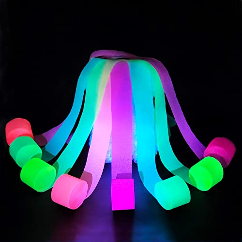 8 Rollen in 4 Farben Neon Party Luftschlangen, 82 Fuß Krepppapier Luftschlangen Stremmer Aqua Party Dekorationen, Partyzubehör für Bachelorette Hochzeit Geburtstag Baby Shower 8 Rollen in 4 Farben Neon Party Luftschlangen, 82 Fuß Krepppapier Luftschlangen Stremmer Aqua Party Dekorationen, Partyzubehör für Bachelorette Hochzeit Geburtstag Baby Shower von UNIIDECO