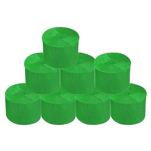 Krepppapier-Rollen, Grün, für Hochzeit, Geburtstag, Babyparty, Fest, Dekoration, Regenbogen-Bastelzubehör, Wohnzimmer, Schlafzimmer, Wohndekoration, 8 Stück Krepppapier-Rollen, Grün, für Hochzeit, Geburtstag, Babyparty, Fest, Dekoration, Regenbogen-Bastelzubehör, Wohnzimmer, Schlafzimmer, Wohndekoration, 8 Stück von UNIIDECO