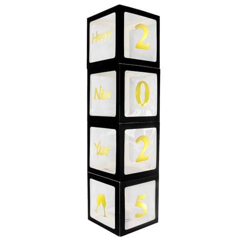 Schwarz Gold Frohes Neues Jahr 2025 Boxen, Ballonbox mit Goldbuchstaben Kit, UNIIDECO Party Dekoration Supplies, Foto Hintergrund Hintergrund Schwarz Gold Frohes Neues Jahr 2025 Boxen, Ballonbox mit Goldbuchstaben Kit, UNIIDECO Party Dekoration Supplies, Foto Hintergrund Hintergrund von UNIIDECO