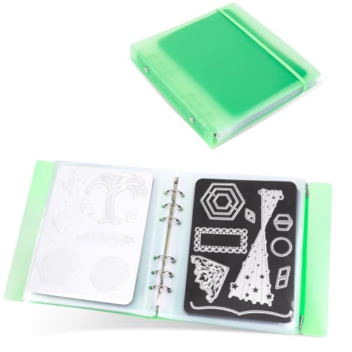 UNIMEIX Dicke, magnetische Blätter für die Aufbewahrung von Stanzformen mit 1 Binderabdeckung, Stempel- und Stanzaufbewahrung, gestanzte Aufbewahrung für Kartenherstellung (1,2 mm Dicke), 10 Stück von UNIMEIX