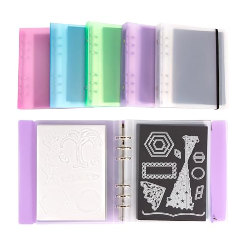 UNIMEIX Magnetische Blätter zur Aufbewahrung von Stanzformen mit 5 Binderhüllen, Stempel- und Stanztaschen, gestanzte Aufbewahrung für Kartenherstellung (0,8 mm Dicke), 60 Stück von UNIMEIX