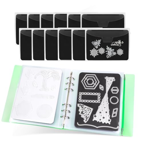 UNIMEIX Magnetische Blätter zur Aufbewahrung von Stanzschablonen mit grünem Einband und 12 Siegelbeuteln, Stempel- und Stanz-Aufbewahrungstaschen, gestanzte Aufbewahrung für Kartenherstellung (0,8 mm UNIMEIX Magnetische Blätter zur Aufbewahrung von Stanzschablonen mit grünem Einband und 12 Siegelbeuteln, Stempel- und Stanz-Aufbewahrungstaschen, gestanzte Aufbewahrung für Kartenherstellung (0,8 mm von UNIMEIX
