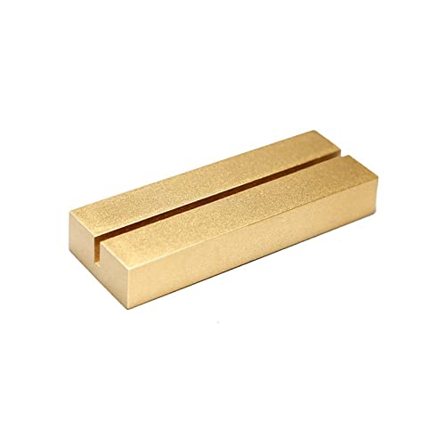UNIQOOO 10 Stück 10,2 cm Gold Birkenholz Ständer für Hochzeit Acryl Schild, Holz Tischnummernhalter für 1/8 dicke Acrylplatten | Hochzeits-Präsentationsständer, Kartenhalter für Bar-Menü, von UNIQOOO