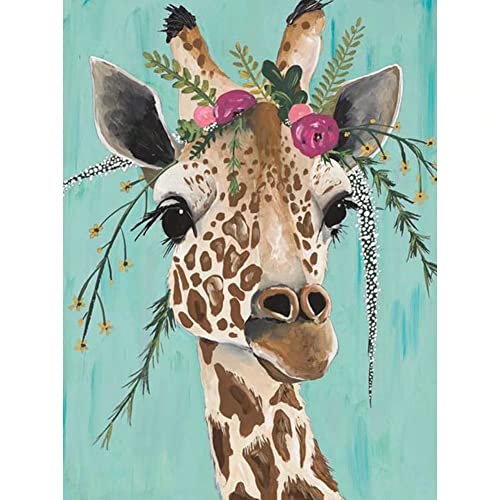 UNIQUORS Diamond Painting, 5D Diamant Painting Bilder, DIY Cross Stickerei Malerei Kits, Wohnzimmer Schlafzimmer Büro Wand Und Eingang Dekoration, Geschenk, Giraffe, 30x40 cm UNIQUORS Diamond Painting, 5D Diamant Painting Bilder, DIY Cross Stickerei Malerei Kits, Wohnzimmer Schlafzimmer Büro Wand Und Eingang Dekoration, Geschenk, Giraffe, 30x40 cm von UNIQUORS