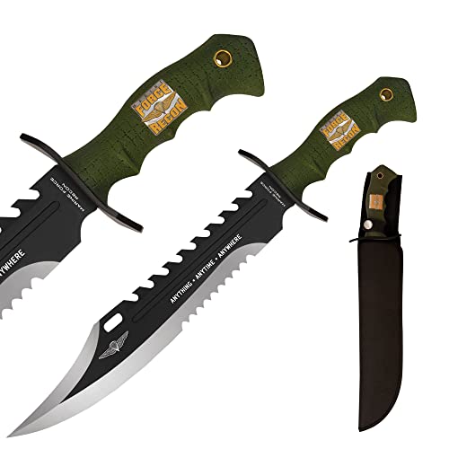 Anytime Anywhere Marine Recon Messer und Scheide, USMC Sawback Messer, Survival Messer feststehende Klinge, Edelstahl Knife mit Scheide 29,2cm,Outdoor Messer, Bushcraft Messer & Jagdmesser Anytime Anywhere Marine Recon Messer und Scheide, USMC Sawback Messer, Survival Messer feststehende Klinge, Edelstahl Knife mit Scheide 29,2cm,Outdoor Messer, Bushcraft Messer & Jagdmesser von UNITED CUTLERY