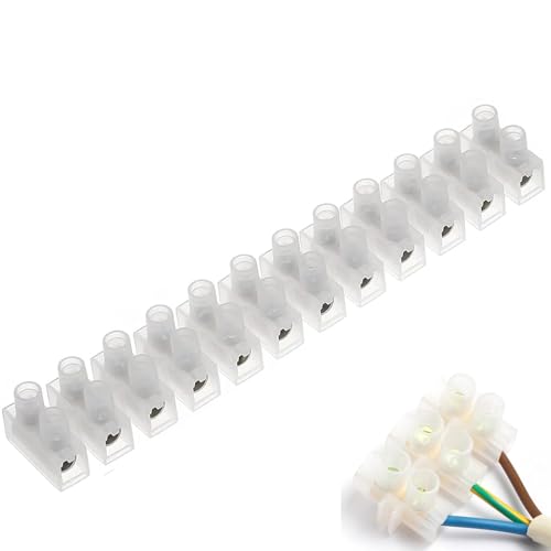 2 Stück 3A Transparent Lüsterklemmen, 12 Polige Schraubklemme, Zweireihig, Lüsterklemme 3 Ampere, Drahtklemme Für Stromkabel, Wago Klemmen 2 Polig 2 Stück 3A Transparent Lüsterklemmen, 12 Polige Schraubklemme, Zweireihig, Lüsterklemme 3 Ampere, Drahtklemme Für Stromkabel, Wago Klemmen 2 Polig von UNNAYCVE