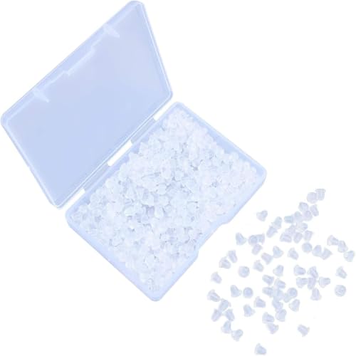 Ohrring Verschluss 300 Stück Transparent Universal Ohrring Stopper Silikon Ohrstecker verschlüsse Gummi Ohrstopper für für DIY Schmuck Fitting Ohrringe Machen (4x4 mm) von UNNAYCVE