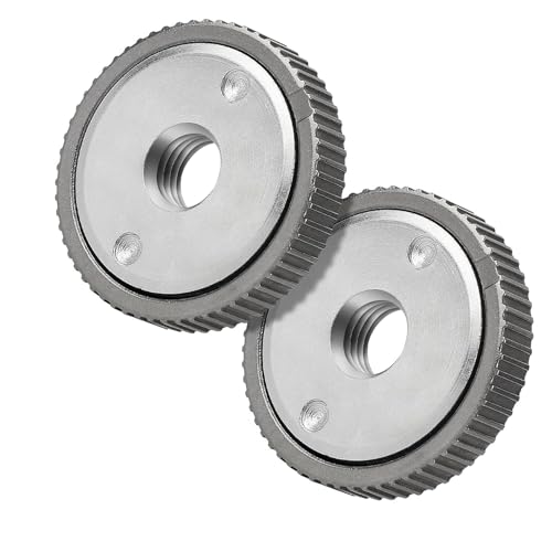 Schnellspannmutter M14 Zubehör Winkelschleifer Selbstsichernde Druckplatte für alle Winkelschleifer von AEG, Black und Decker Flex, Makita etc, Silber Schnellspannmutter M14 Zubehör Winkelschleifer Selbstsichernde Druckplatte für alle Winkelschleifer von AEG, Black und Decker Flex, Makita etc, Silber von UNNAYCVE