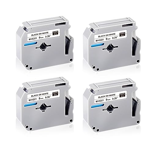 UNOKA M-K221 Kompatibel Brother M Tape 9mm 3/8 White Ersatzrolle für Brother M-K221S MK221 M-K221SBZ, PT-65 Bänder 9mm für P-touch M95 65 60 90 75 55 85 80, Schwarz auf Weiß UNOKA M-K221 Kompatibel Brother M Tape 9mm 3/8 White Ersatzrolle für Brother M-K221S MK221 M-K221SBZ, PT-65 Bänder 9mm für P-touch M95 65 60 90 75 55 85 80, Schwarz auf Weiß von UNOKA