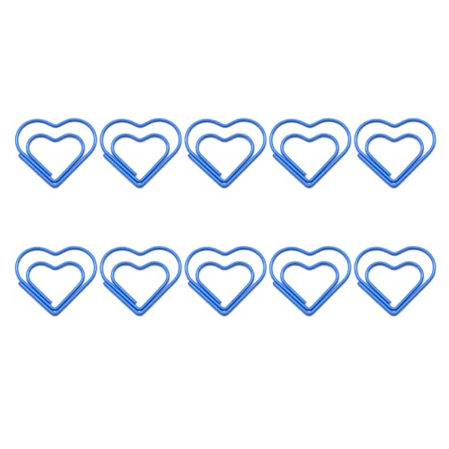 10 Stück Herz-Büroklammern, Lesezeichen, Halter, kreative Büroklammer, Metall, dekorativ, für Büro, Schule, Zuhause, kleine bunte Herz-Halter 10 Stück Herz-Büroklammern, Lesezeichen, Halter, kreative Büroklammer, Metall, dekorativ, für Büro, Schule, Zuhause, kleine bunte Herz-Halter von UNTERING
