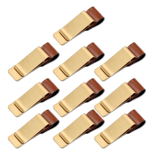 10 Stück Metall-Stifthalter mit Clips, Notizbuchhalter, Hülsen-Clips für Notizbuch, 10 Stück von UNTERING