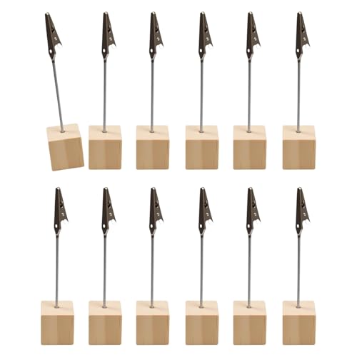 12 Stück Notizhalter, Fotoplatz, Kartenhalter mit Clips, Memo-Clip, Halter für Büro, Party, Restaurants, Fotoständer, Memo-Clip, Bild, Stehplatzkarte 12 Stück Notizhalter, Fotoplatz, Kartenhalter mit Clips, Memo-Clip, Halter für Büro, Party, Restaurants, Fotoständer, Memo-Clip, Bild, Stehplatzkarte von UNTERING